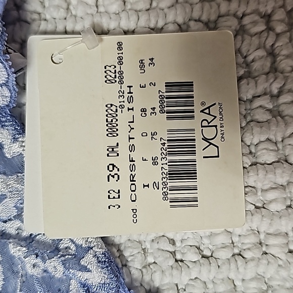 NWT Vintage La Perla Bralette - Made in Italy - Blue - Size 2 / 34A - Picture 5 of 8